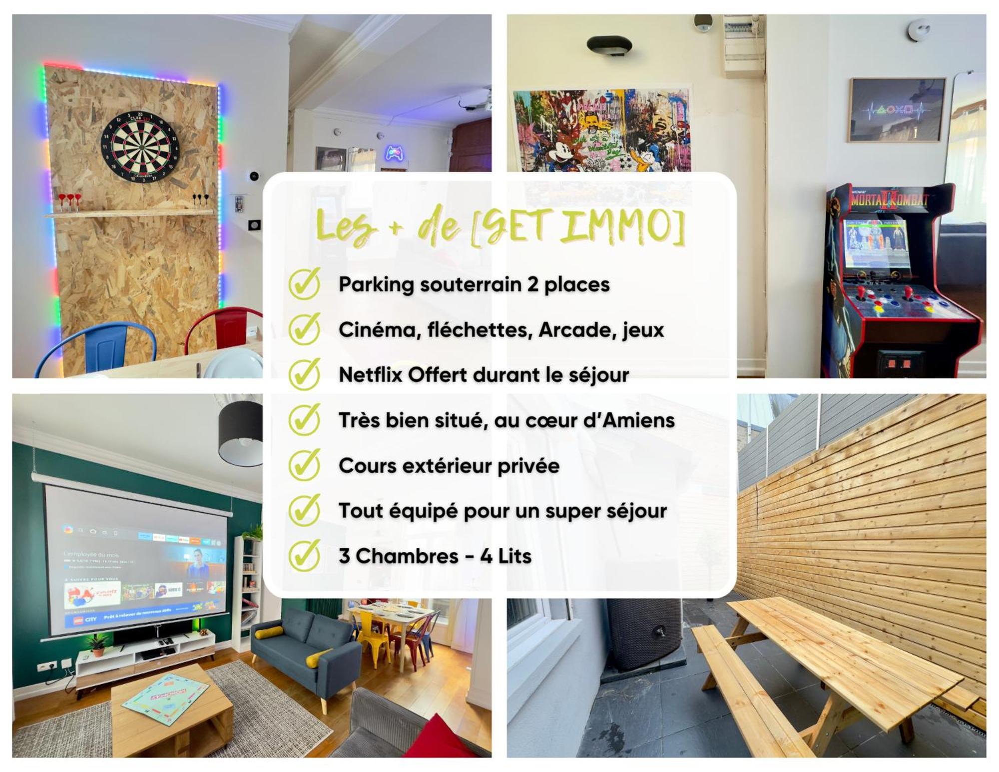 Maison 3Ch - Cinema - Game Room - Parking - Gare Amiens Eksteriør billede